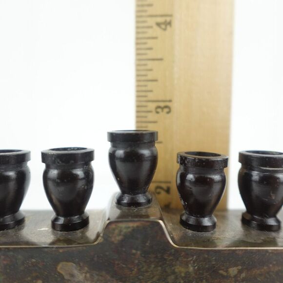 Zodax Heavy Metal Menorah Candle Holder Featuring Made in India - Picture 15 of 16